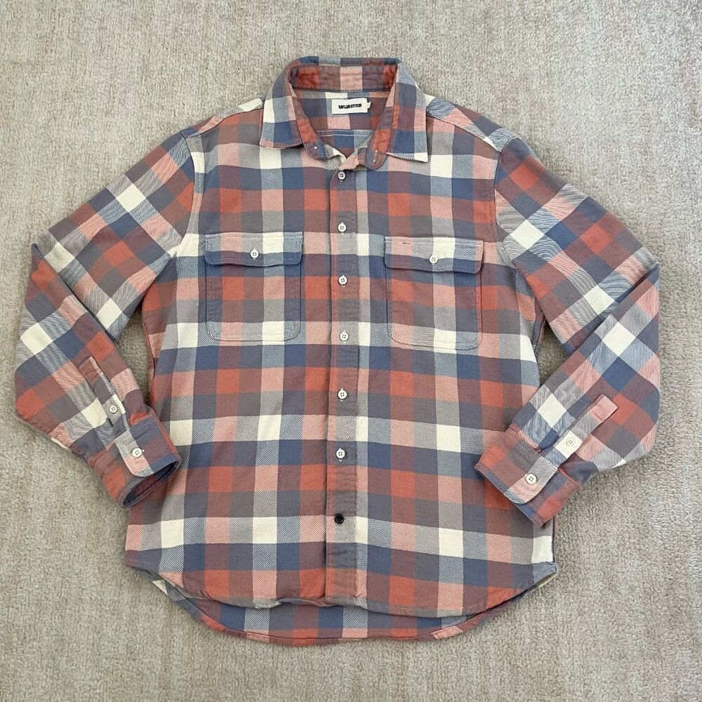 Taylor Stitch Cotton Plaid Long Sleeve Button Up Shirt 40 / M